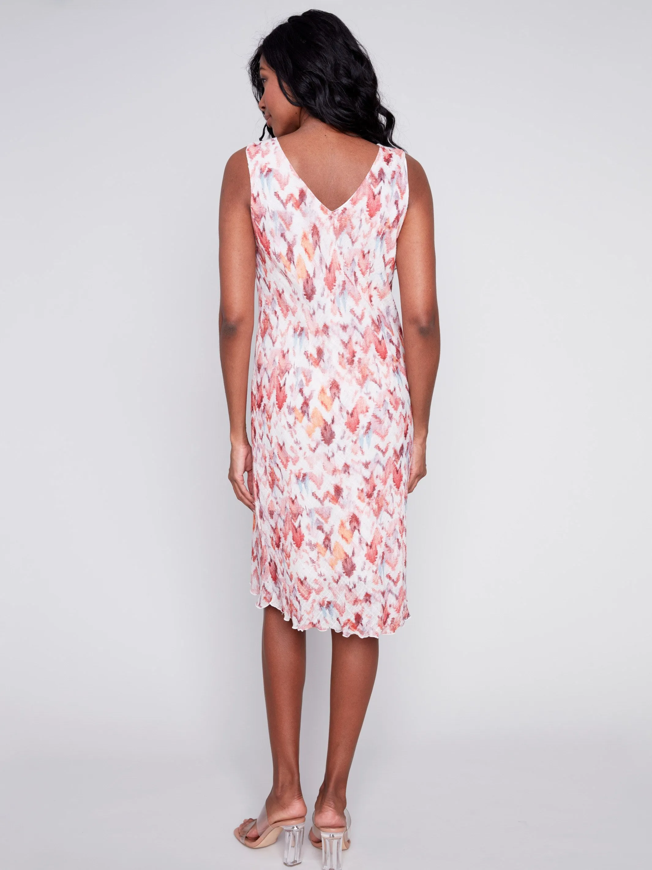 Sleeveless Printed Cotton Gauze Dress - Pink sold by Charlie B product image thumbnail 4
