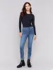 Frayed Hem Denim Pants - Medium Blue sold by Charlie B