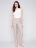 Stretch Pull-On Capri Pants - Greige sold by Charlie B