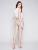 Stretch Pull-On Capri Pants - Greige sold by Charlie B