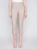 Stretch Pull-On Capri Pants - Greige sold by Charlie B