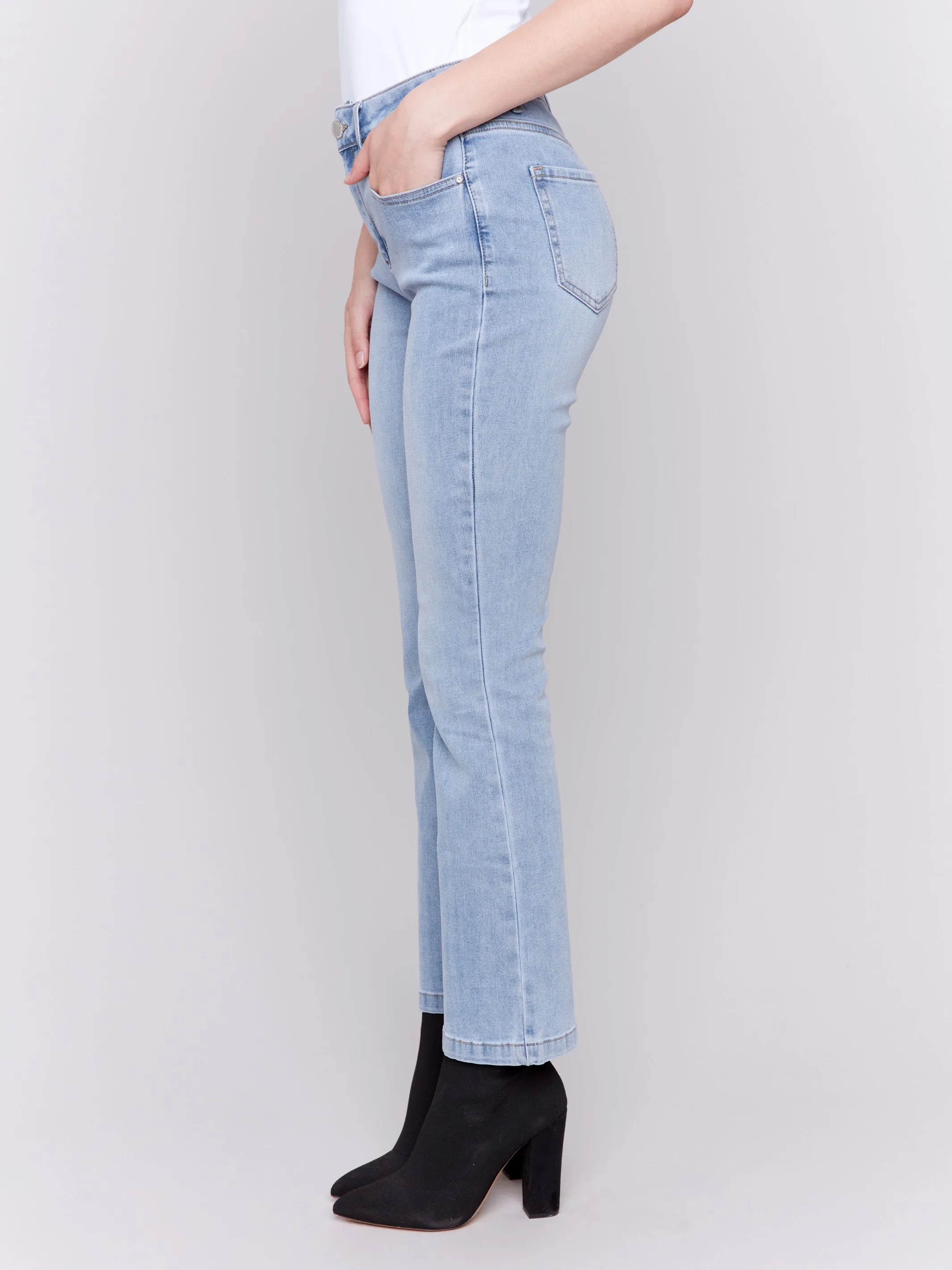 Bootcut Stretch Denim Pants - Light Blue sold by Charlie B product image thumbnail 4
