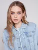 Jean Jacket with Frayed Edges - Bleach Blue sold by Charlie B