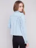 Jean Jacket with Frayed Edges - Bleach Blue sold by Charlie B