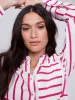 Button-Down Rayon Linen Blend Shirt - Punch sold by Charlie B