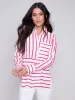 Button-Down Rayon Linen Blend Shirt - Punch sold by Charlie B