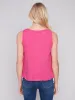 Sleeveless Linen Top with Slit - Punch sold by Charlie B