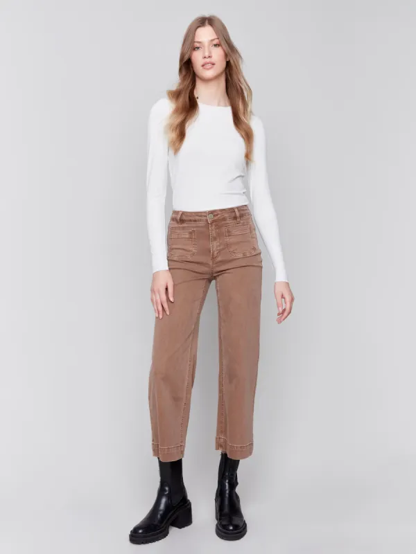 Patch Pocket Twill Pants - Truffle sold by Charlie B