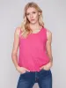 Sleeveless Linen Top with Slit - Punch sold by Charlie B