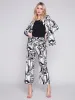 Printed Cropped Linen Blend Pants - Breeze sold by Charlie B