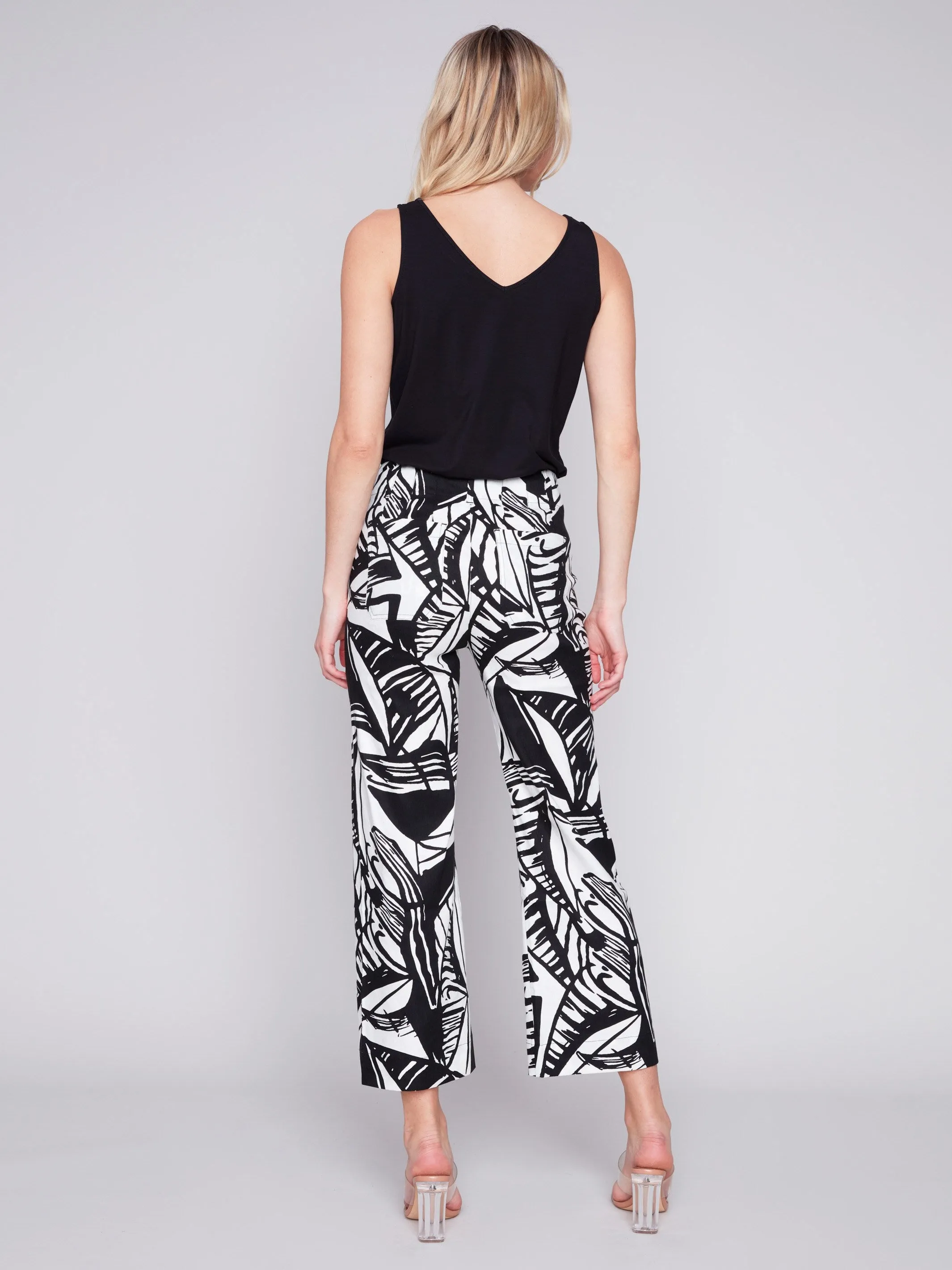 Printed Cropped Linen Blend Pants - Breeze sold by Charlie B product image thumbnail 5