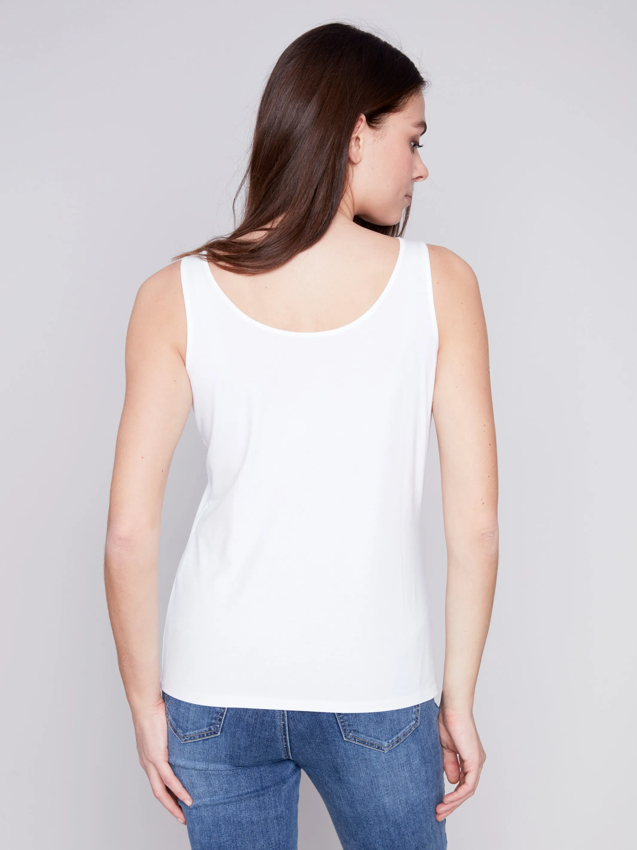 Reversible Bamboo Cami - White sold by Charlie B product image thumbnail 3