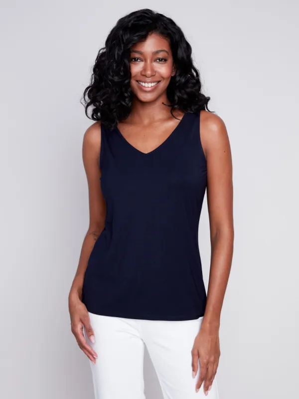 Reversible Bamboo Cami - Navy sold by Charlie B