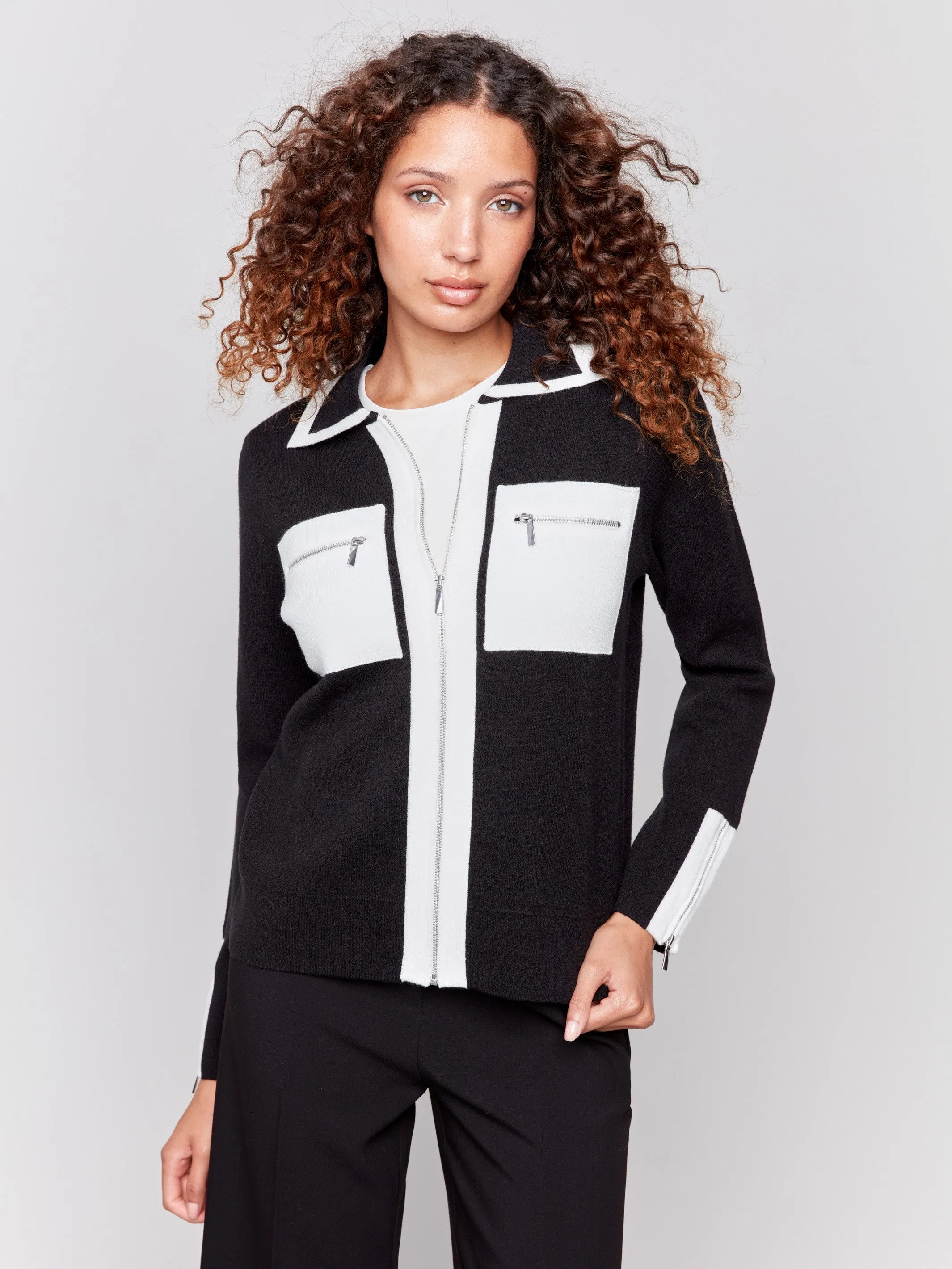 Short Gutsy Knit Jacket - Black sold by Charlie B product image thumbnail 5