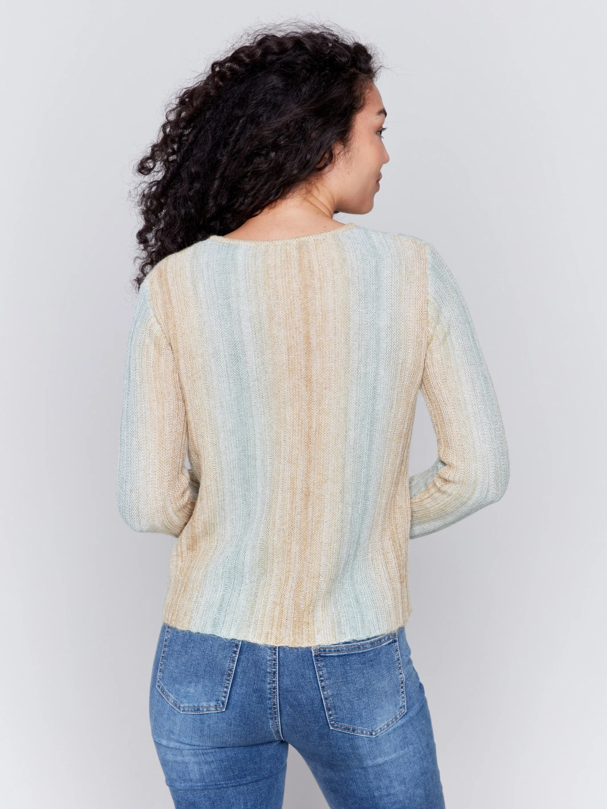 Space Dye Yarn Sweater - Matcha sold by Charlie B product image thumbnail 3