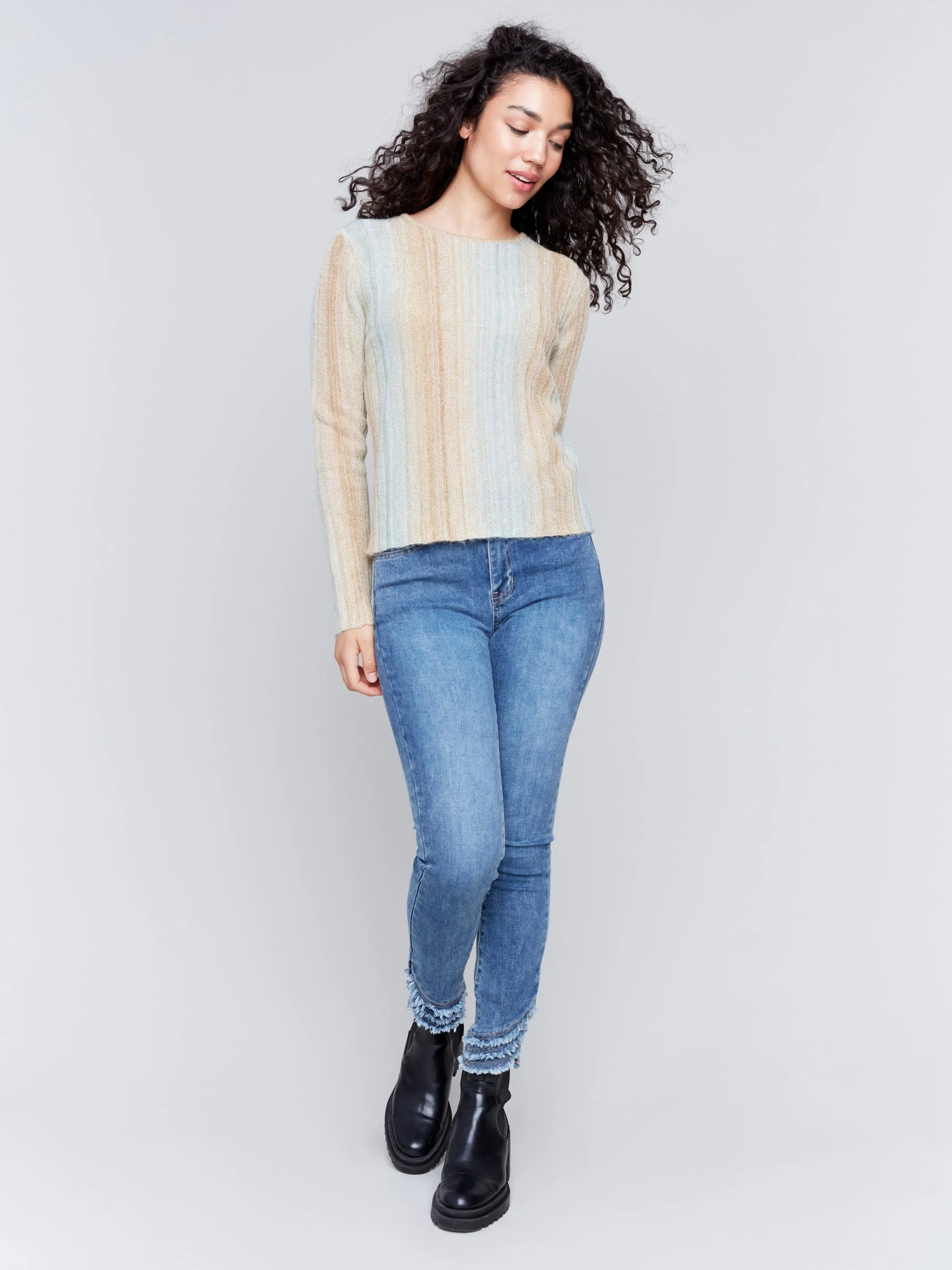 Space Dye Yarn Sweater - Matcha sold by Charlie B product image thumbnail 4