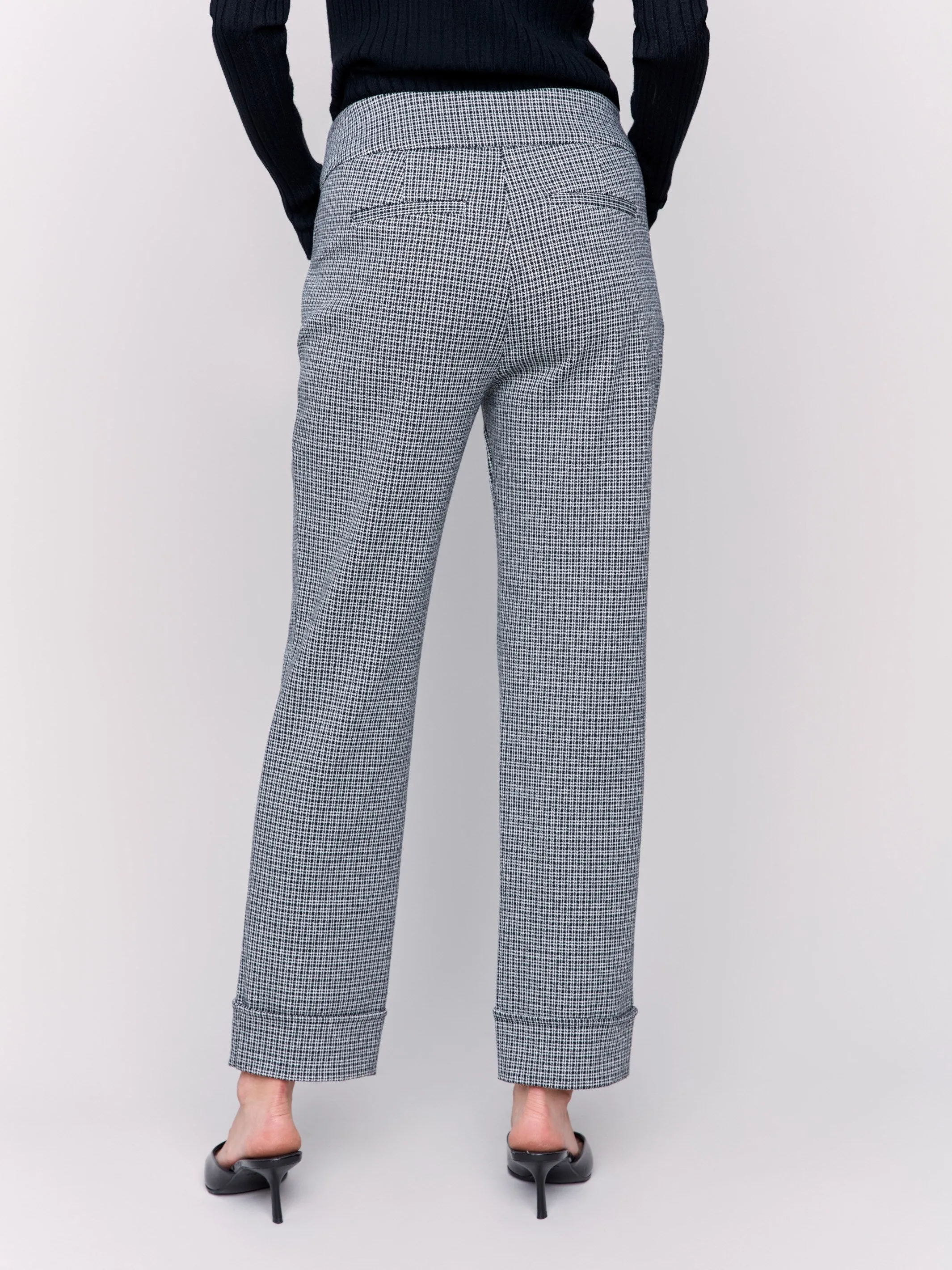 Cuffed Ponte Pants - Tattersall sold by Charlie B product image thumbnail 4