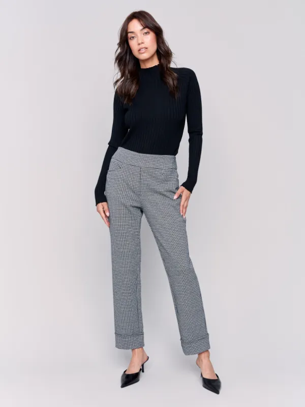 Cuffed Ponte Pants - Tattersall sold by Charlie B