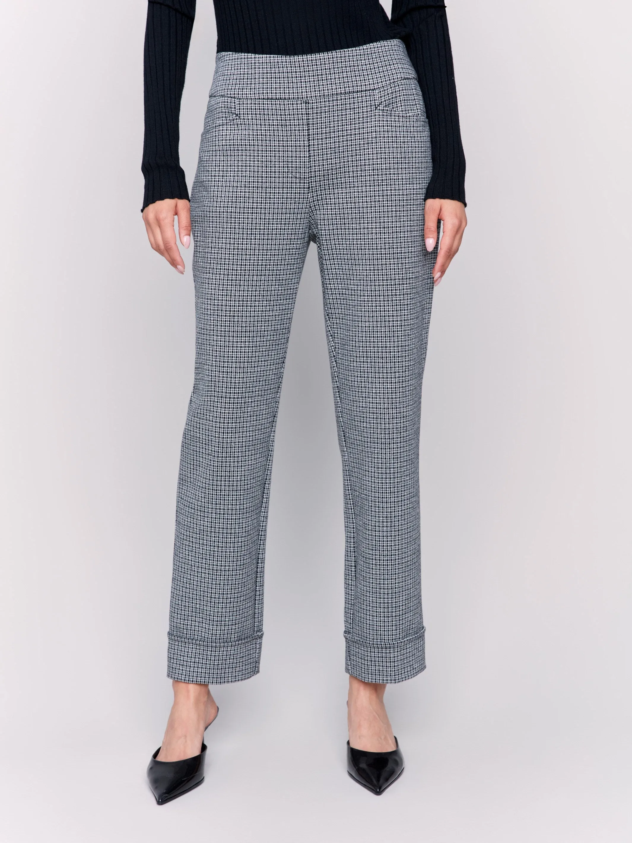Cuffed Ponte Pants - Tattersall sold by Charlie B product image thumbnail 2