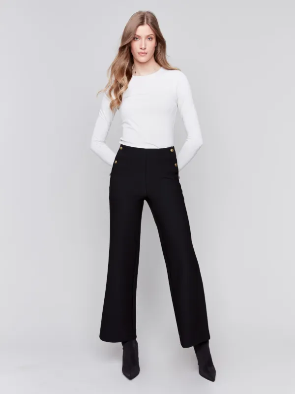 Crepe Flare Pants - Black sold by Charlie B