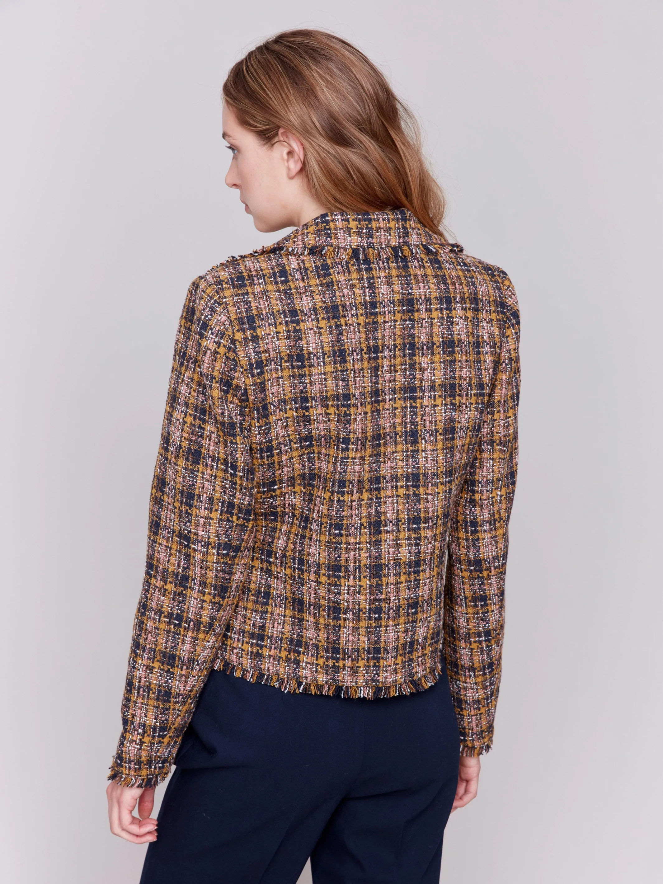 Tweed Perfecto Jacket - Navy sold by Charlie B product image thumbnail 4