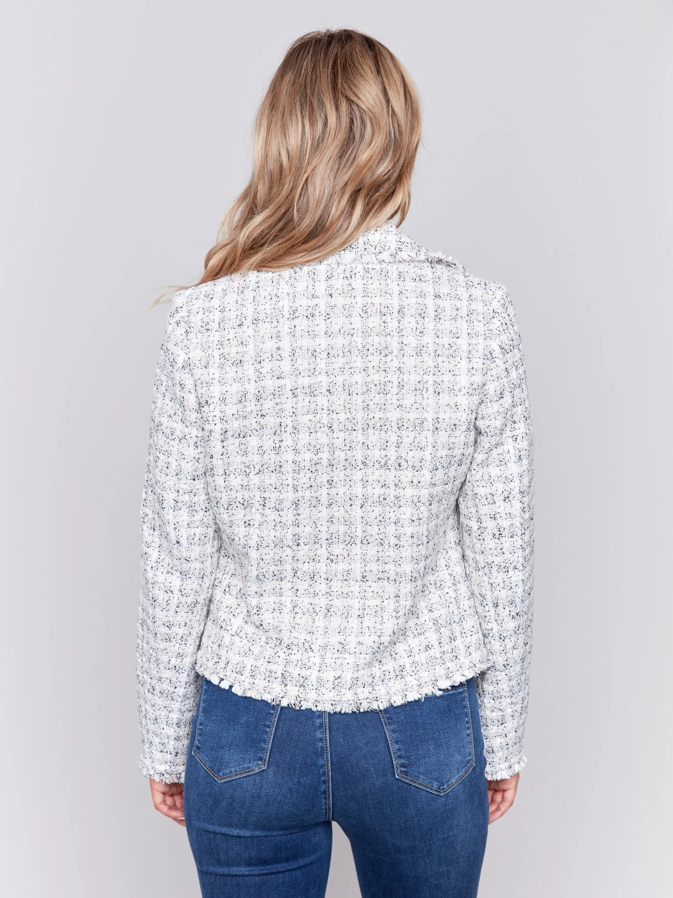 Tweed Perfecto Jacket - White sold by Charlie B product image thumbnail 5