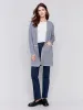 Blanket Stitch Long Cardigan - Grey sold by Charlie B