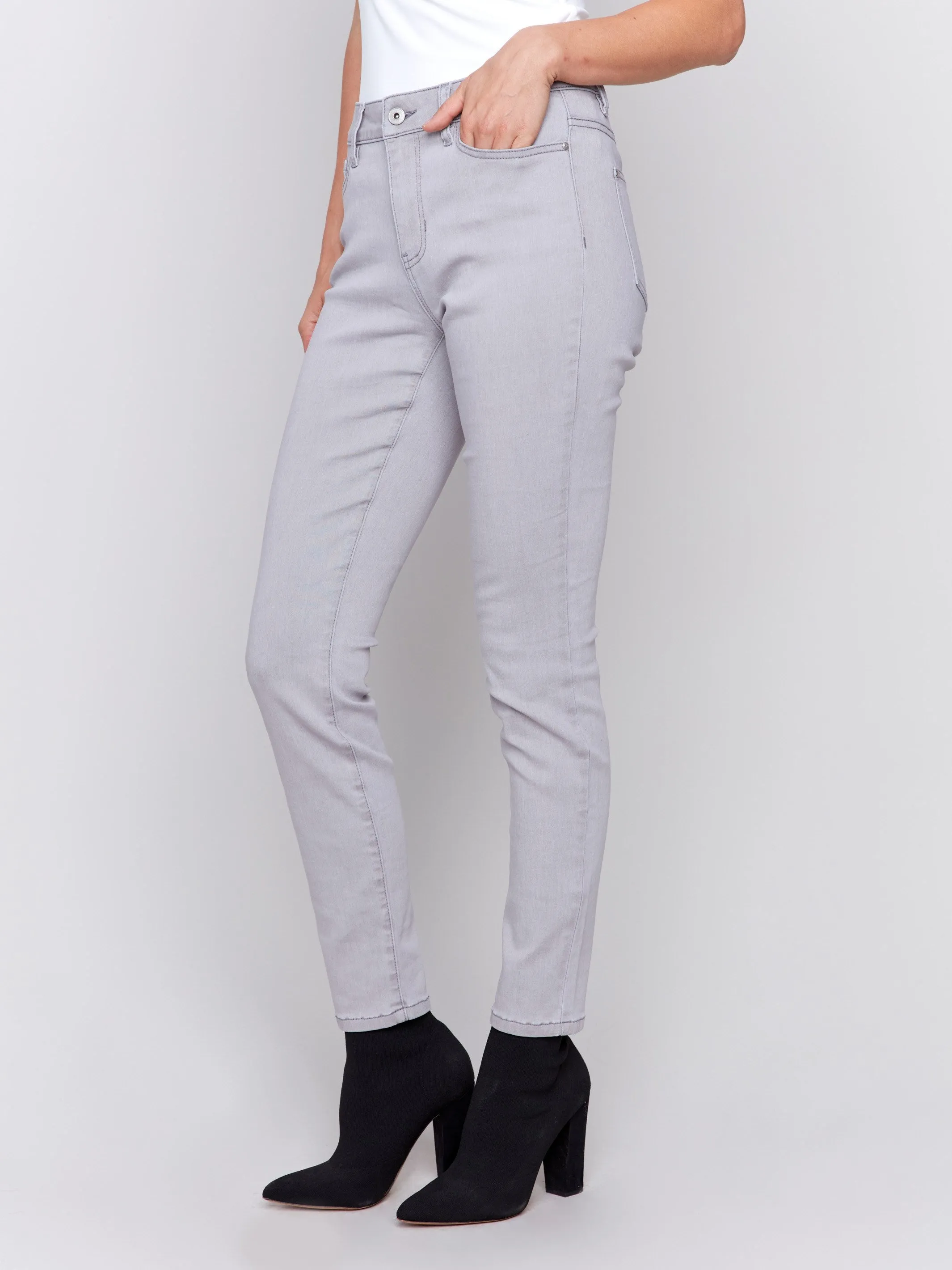 Soft Skinny Jeans - Soft Grey sold by Charlie B product image thumbnail 3