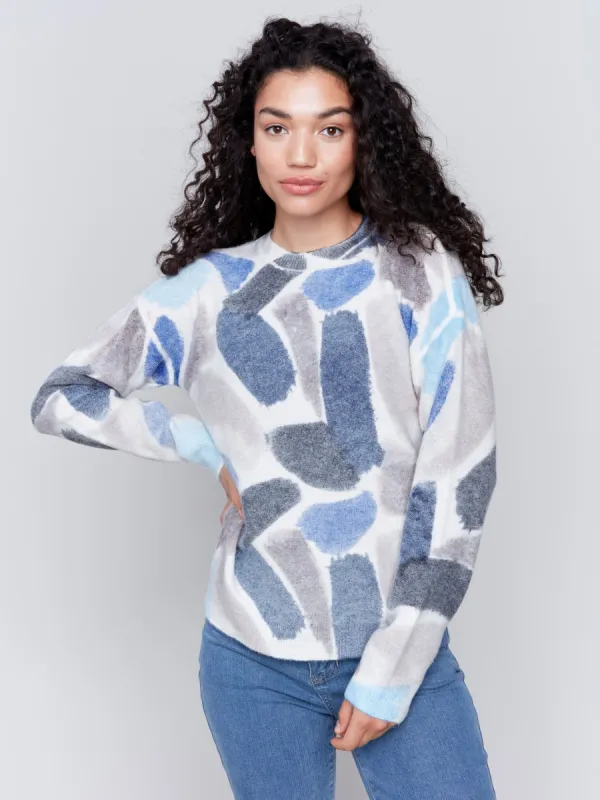 Reversible Printed Sweater - Sapphire made by Charlie B