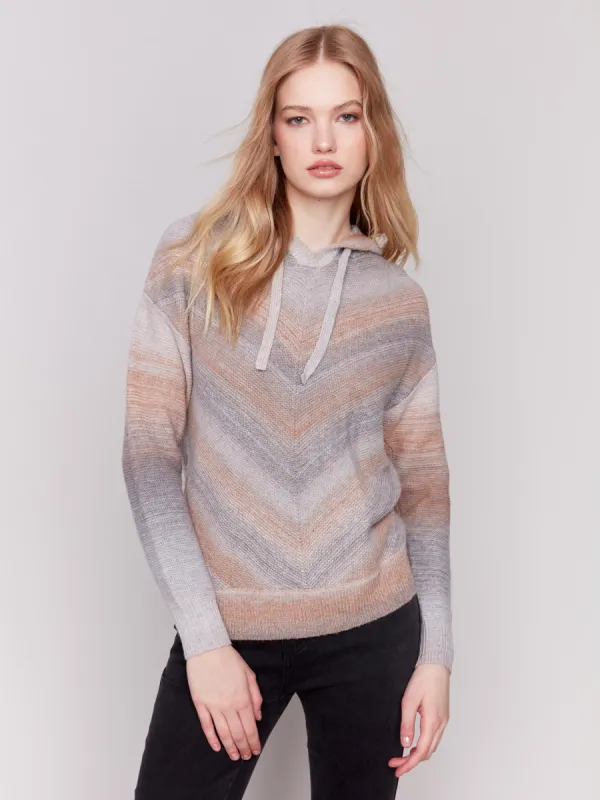 Space Dye Hoodie Sweater - Pebbles sold by Charlie B
