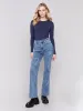 Flare Jeans with Hearts - Medium Blue sold by Charlie B
