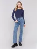 Flare Jeans with Hearts - Medium Blue sold by Charlie B