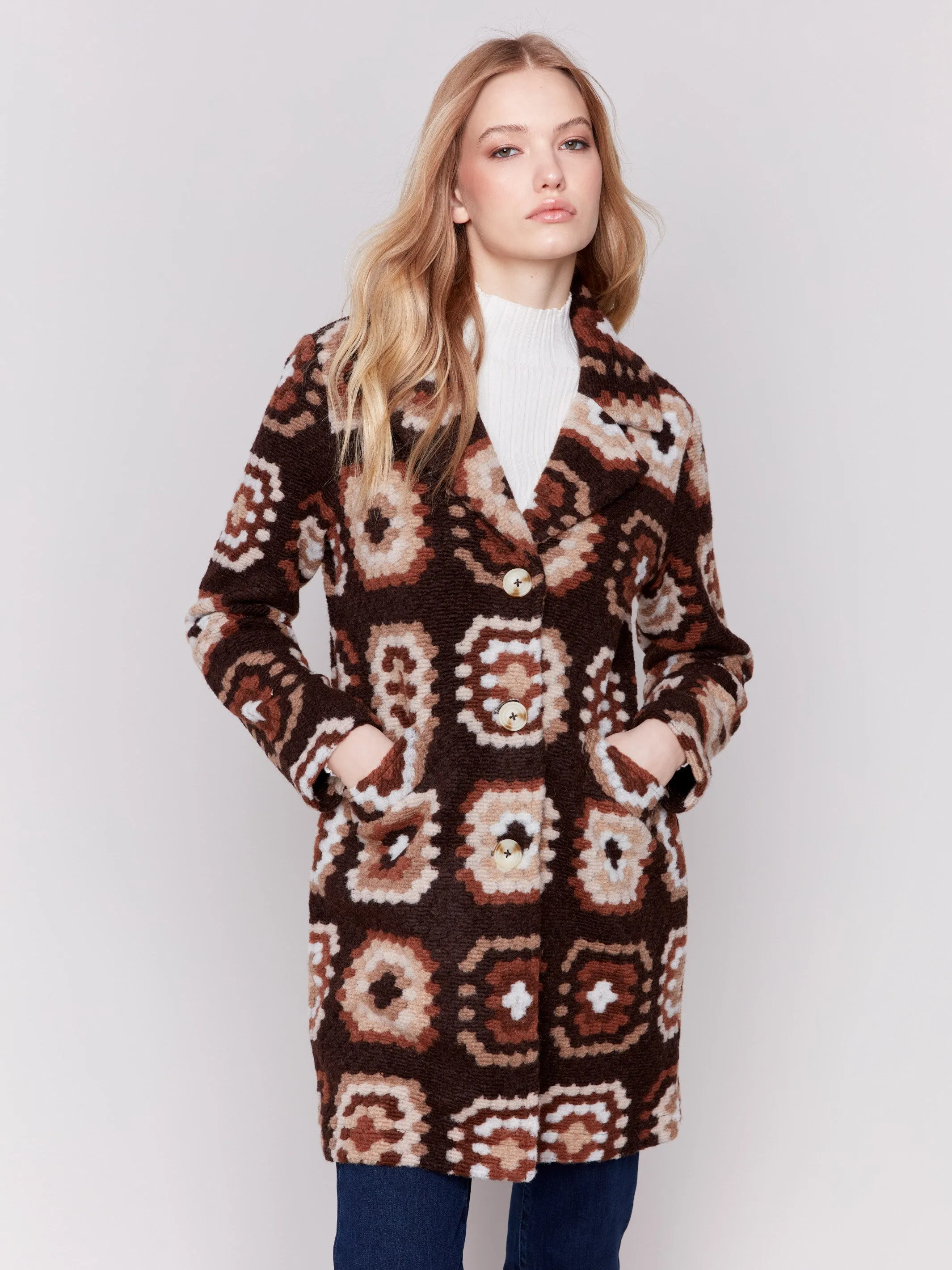 Crochet Coat - Chocolate sold by Charlie B product image thumbnail 5