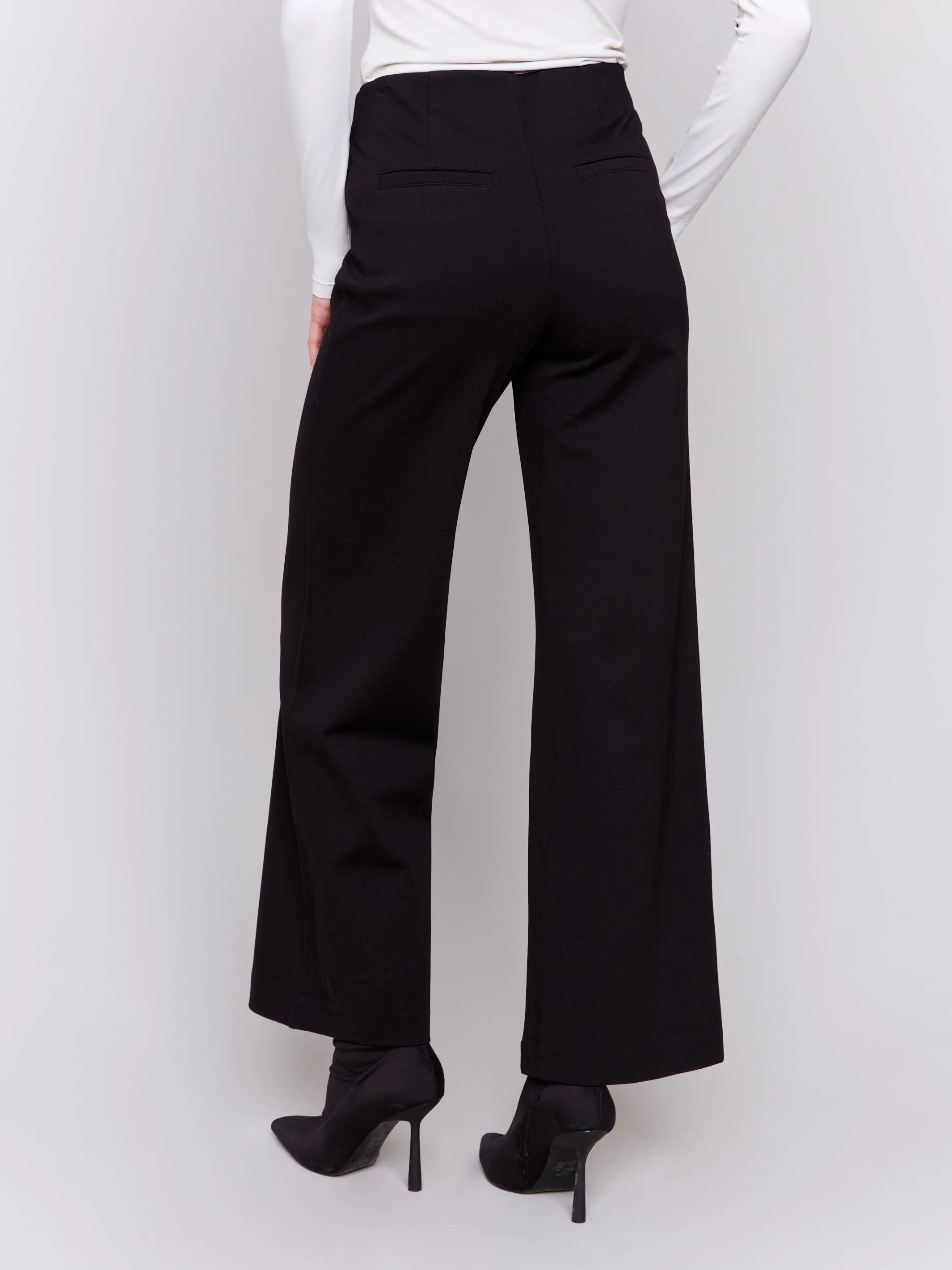 Pull-On Ponte Flare Pants - Black sold by Charlie B product image thumbnail 3