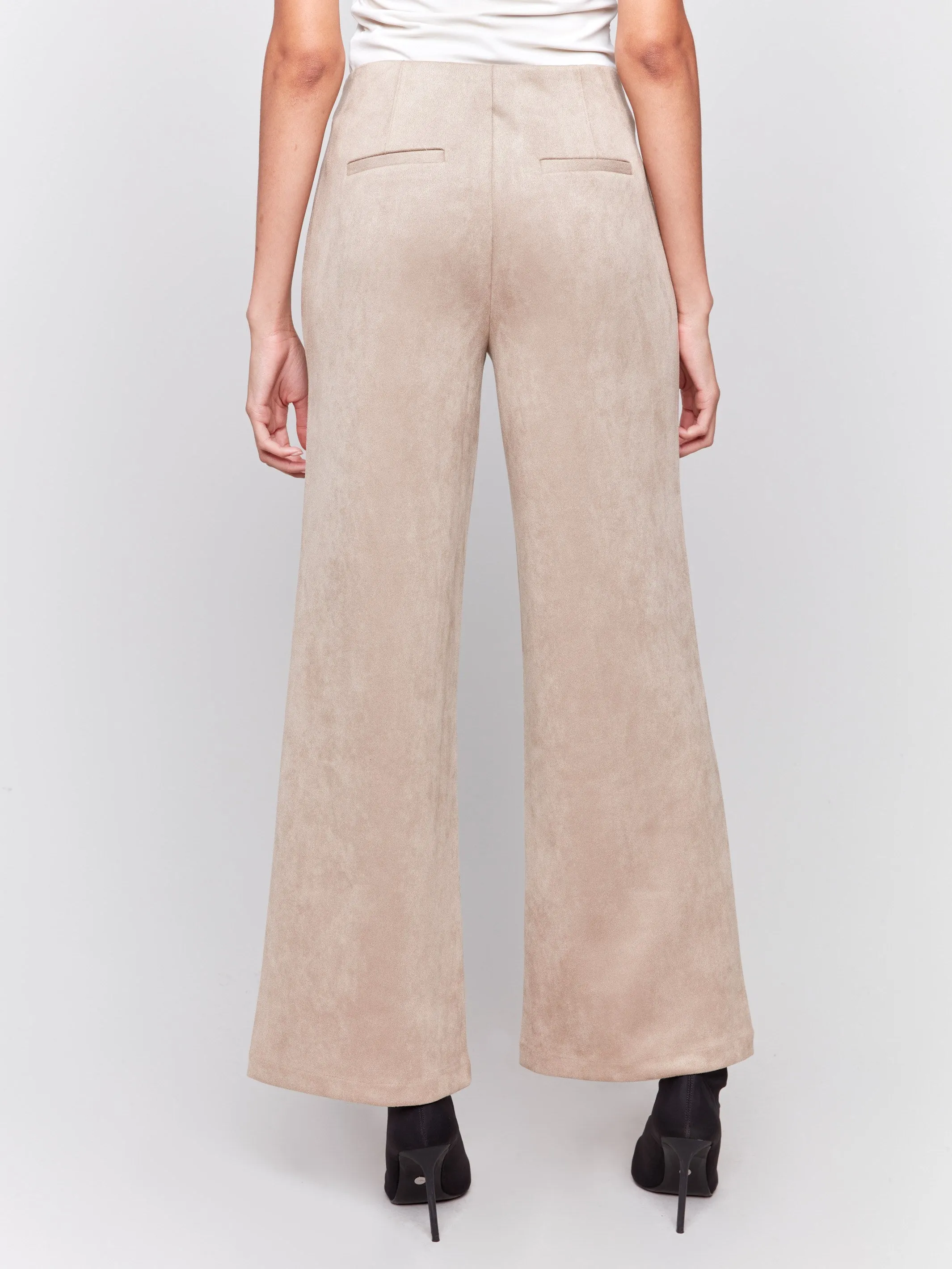 Pull-On Faux Suede Flare Pants - Natural sold by Charlie B product image thumbnail 3