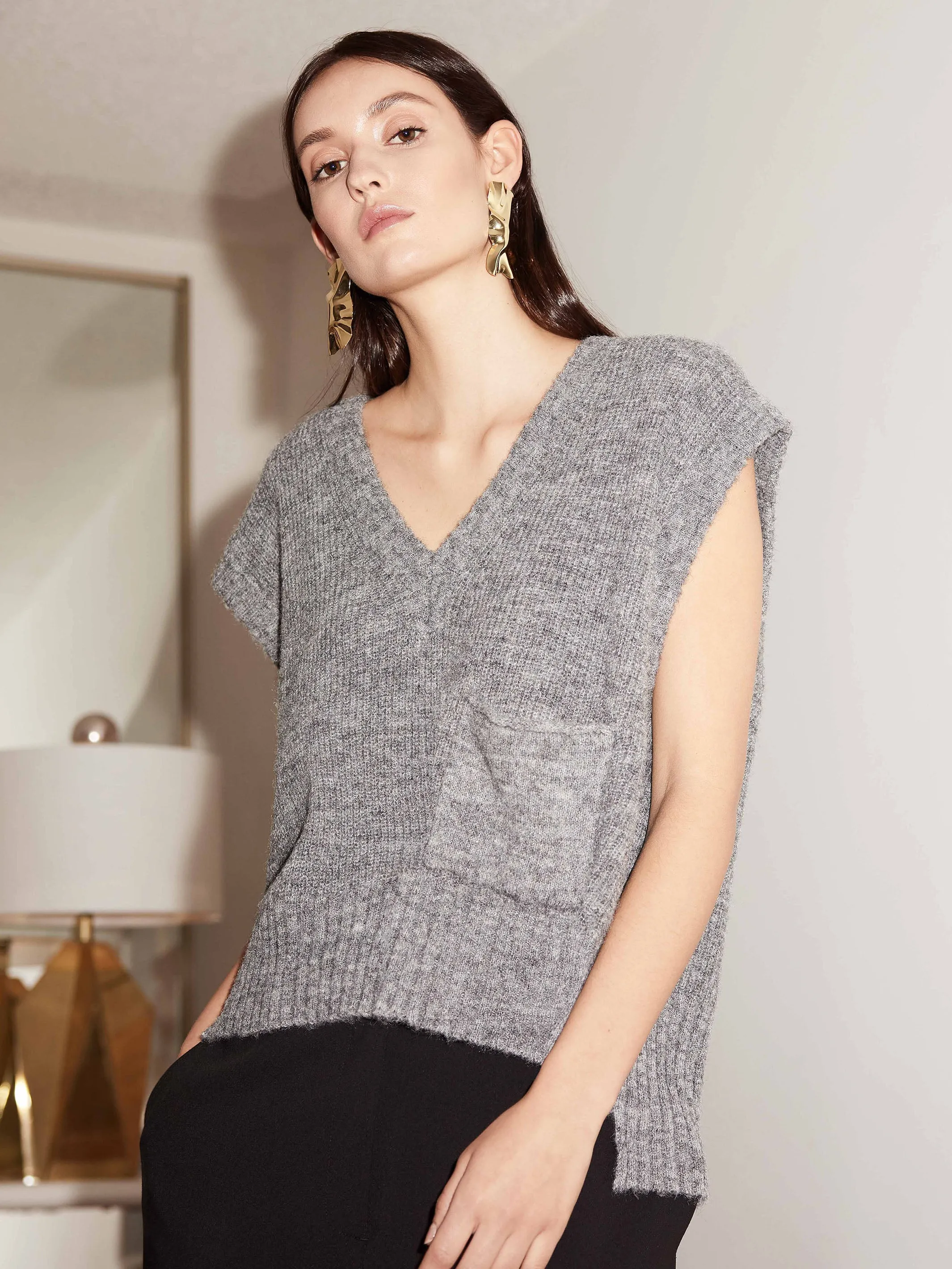 Soft Touch Sweater Vest - Grey sold by Charlie B product image thumbnail 5