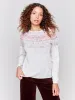 Cotton Blend Ski Sweater - Light Grey sold by Charlie B