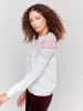 Cotton Blend Ski Sweater - Light Grey sold by Charlie B