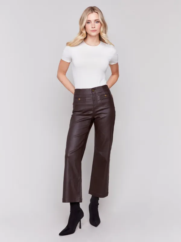 Wax Flared Pants - Mocha sold by Charlie B