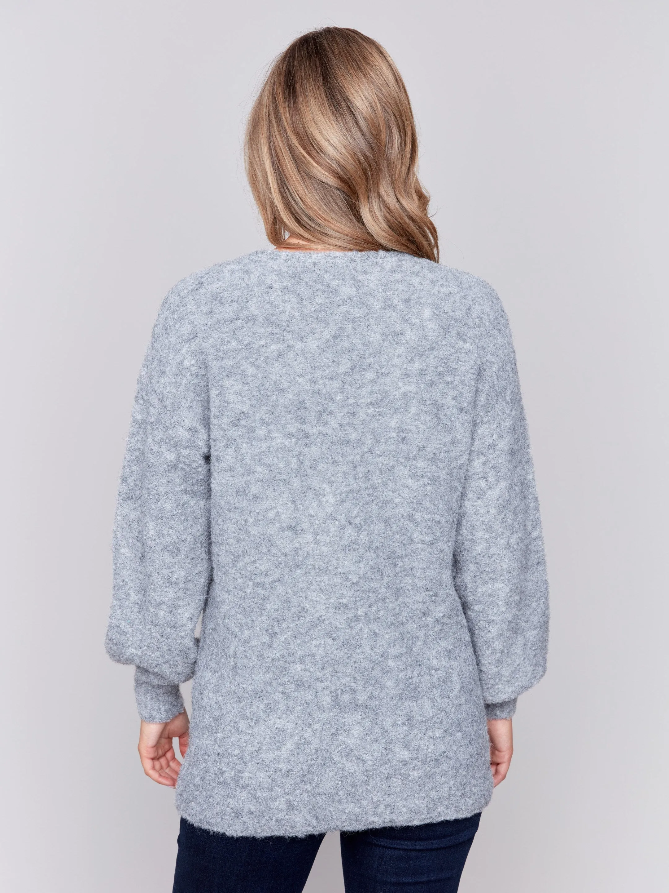 Boucle Knit Cardigan - Grey sold by Charlie B product image thumbnail 4