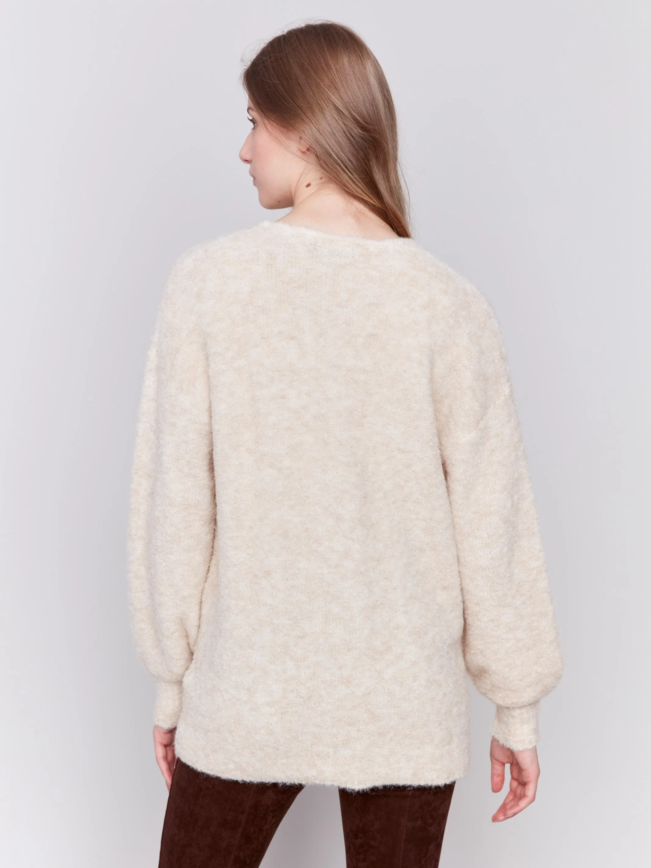 Boucle Knit Cardigan - Beige sold by Charlie B product image thumbnail 3
