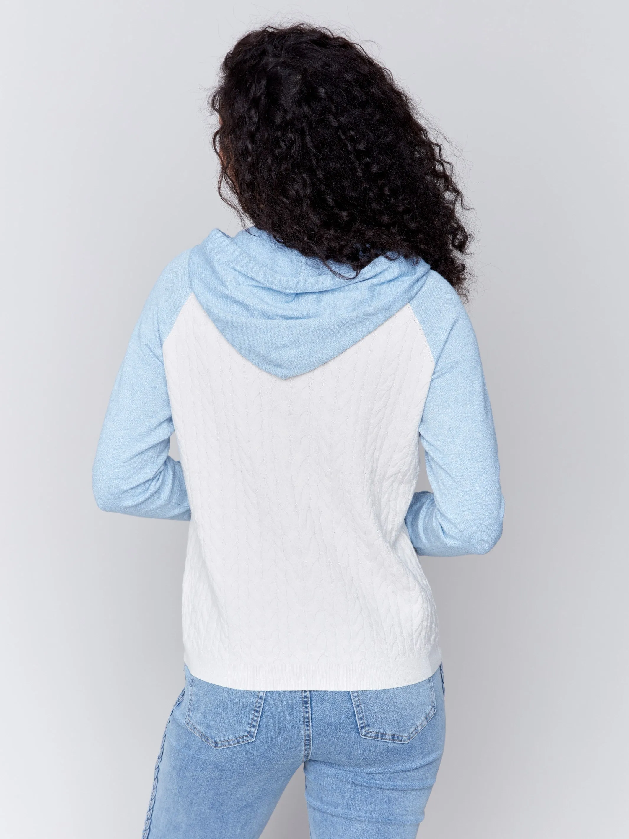 Two-Toned Hoodie Sweater - Frost sold by Charlie B product image thumbnail 3