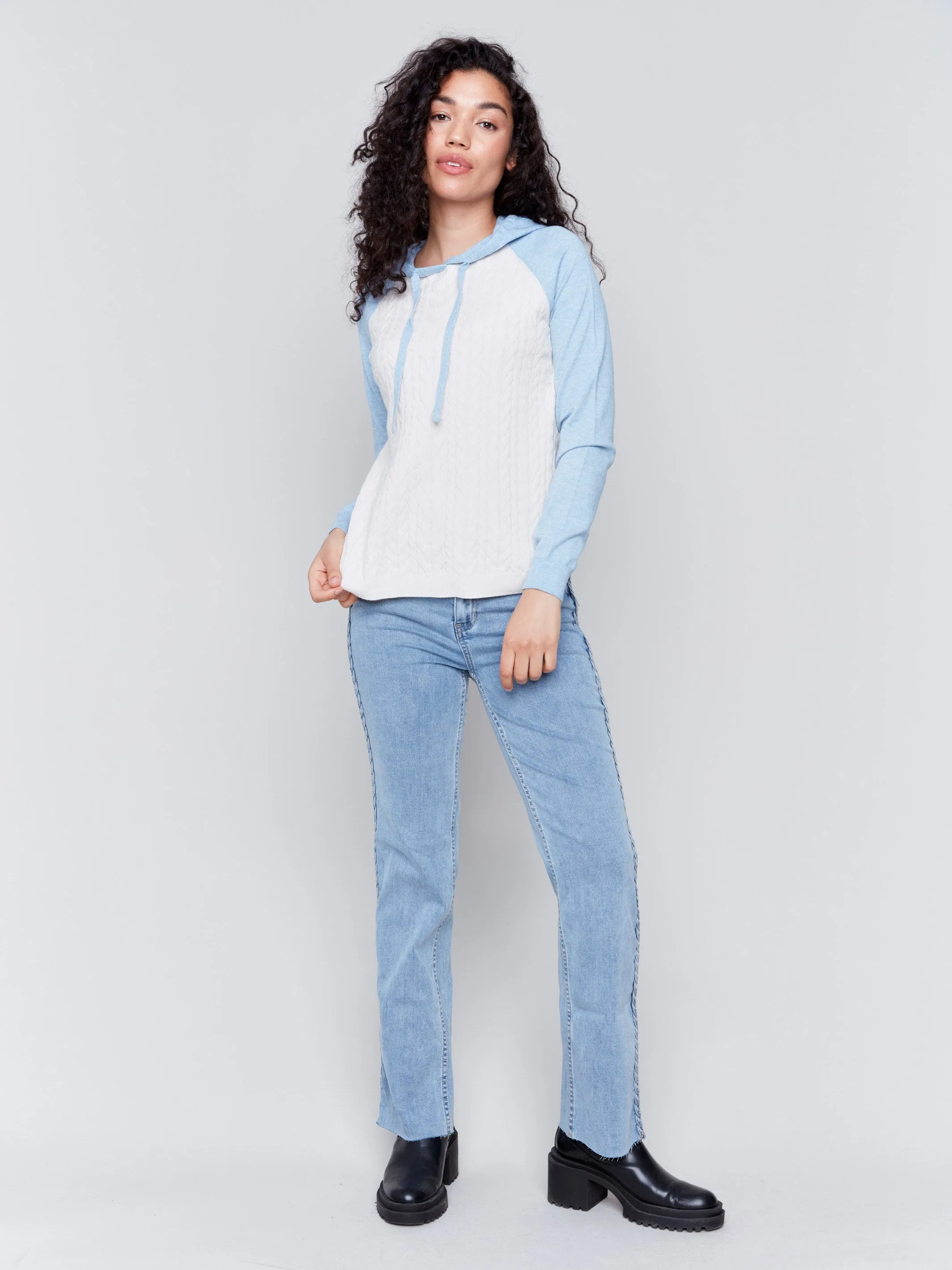 Two-Toned Hoodie Sweater - Frost sold by Charlie B product image thumbnail 2