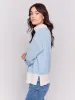 Color Block Turtleneck Sweater - Frost - H-Frost sold by Charlie B