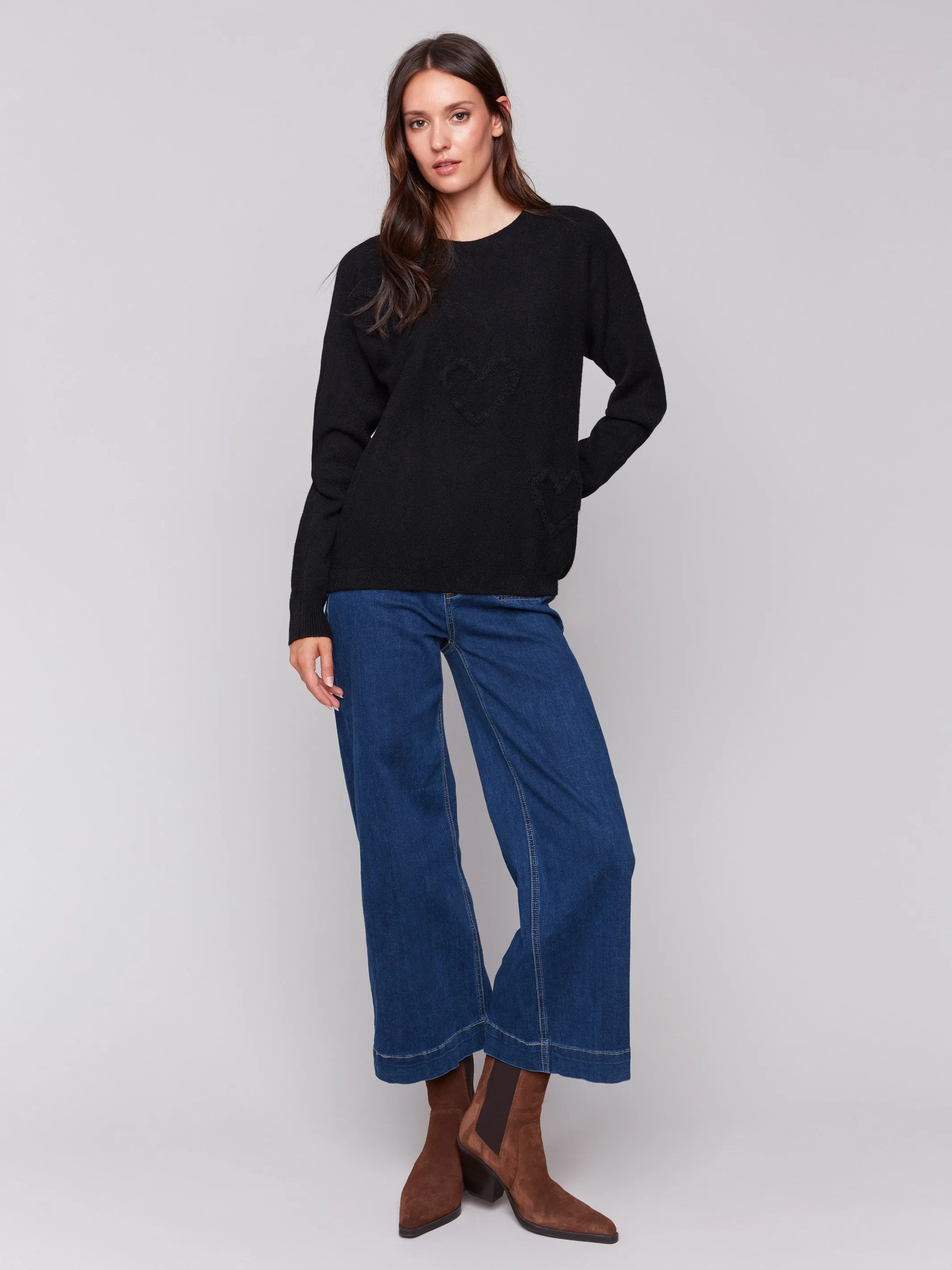 Sweater with Fringed Embroidery - Black sold by Charlie B product image thumbnail 3