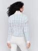 Ombre Jacquard Knit Turtleneck Sweater - Frost sold by Charlie B