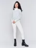 Ombre Jacquard Knit Turtleneck Sweater - Frost sold by Charlie B