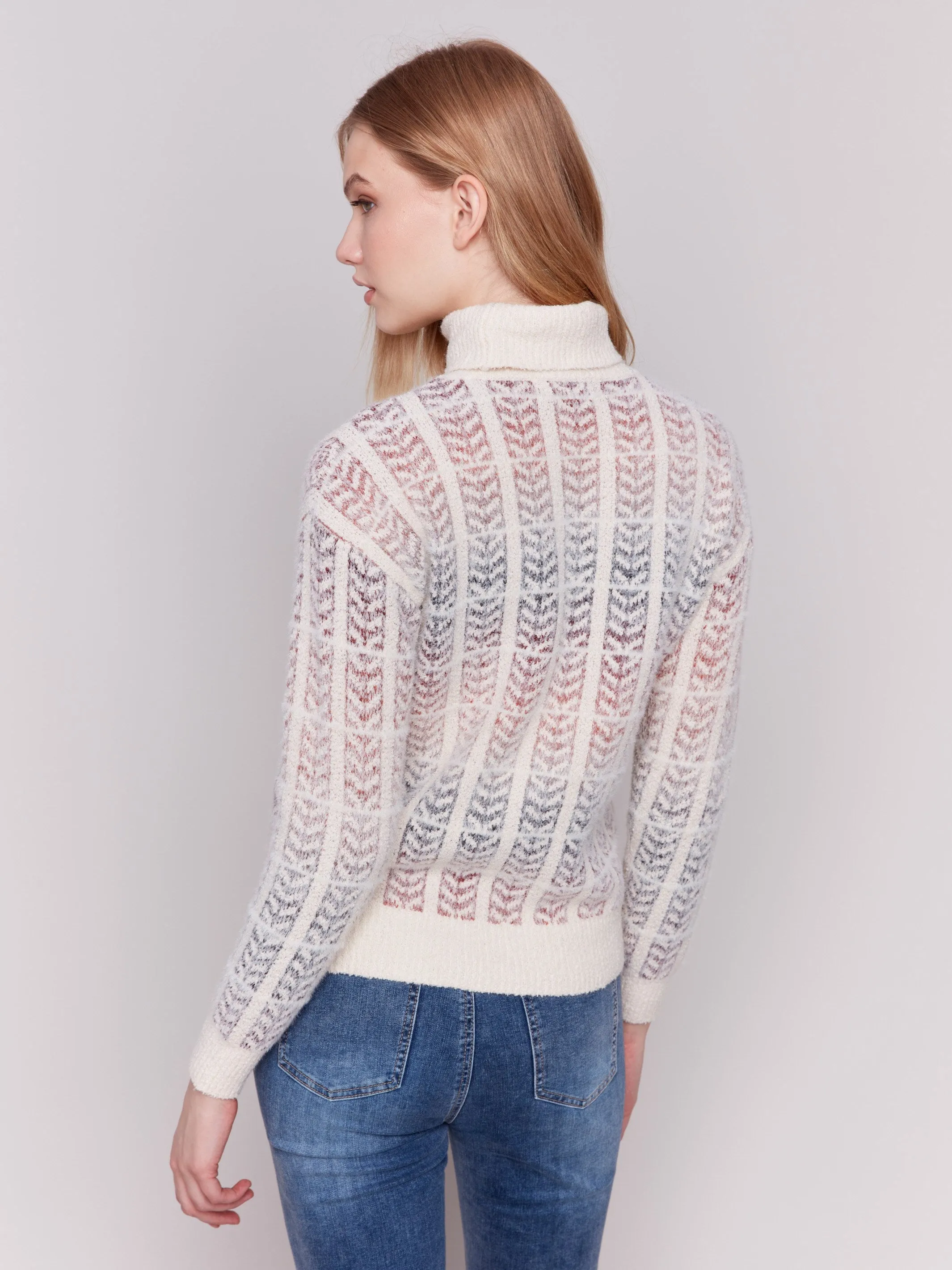 Ombre Jacquard Knit Turtleneck Sweater - Autumn sold by Charlie B product image thumbnail 4