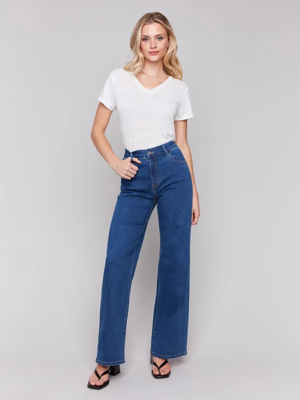 Chloe Wide Leg Jeans - Indigo sold by Charlie B