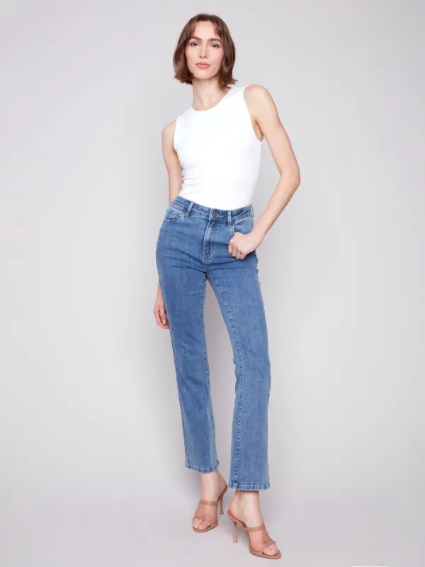 Celine Flare Leg Jeans - Medium Blue sold by Charlie B